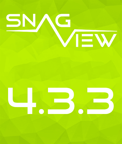 SNAG-View logo with release number 4.3.3