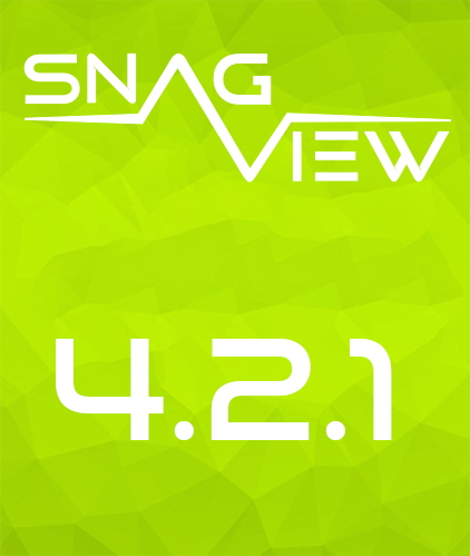 SNAG-View logo with release number 4.2.1