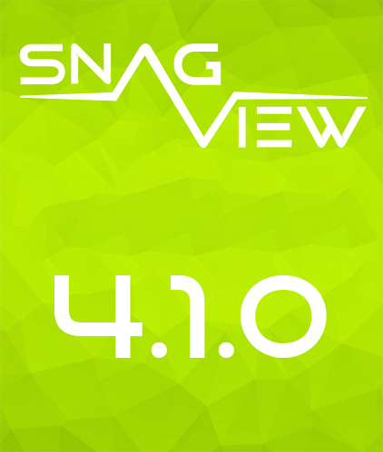 SNAG-View logo with release number 4.1.0